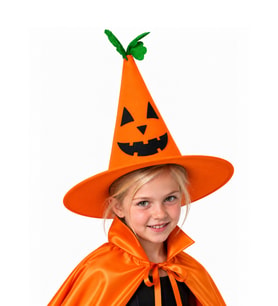 Çocuk Halloween Bal Kabağı Cadı Şapkası