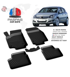Opel Astra H HB 4D Araca Özel Havuzlu Kauçuk Paspas 2004 ve Üzeri