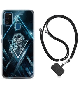 Samsung M21 M22 M23 M30 M31S M32 Kılıf Boyun Askılı Silikon Old Owl 1649