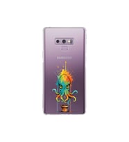 Samsung Galaxy Note 9 ile uyumlu Splash ahtapot tasarımlı şeffaf silikon kılıf