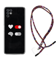 INFINIX Note 11 Pro Note 10 Hot 9 Play Kılıf Boyun Asklı Rasta Silikon Love Brain 1722