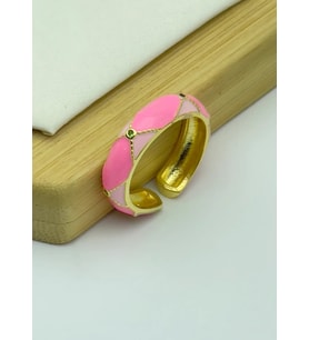 Çelik Gold Pembe Ayarlanabilir Yüzük - 25yzk210