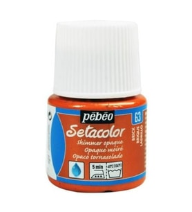 Pebeo Setacolor Shimmer (Pırıltılı) Opak Kumaş Boyası 63 BRICK 