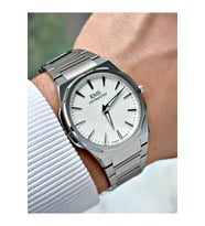 Özel Tasarım Gümüş-Renk 5 ATM Su Geçirmez Slim Komple Çelik 24 Ay Garantili Erkek Kol Saati 2180MR