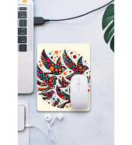 SonicTouch Renkli Kuşlar Pürüzsüz Yüzey Kaymaz Taban Dikişsiz Kenar Gamer Oyuncu Mouse Pad 19x23cm