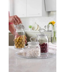 Paşabahçe Kitchen Slim 3 Lü Cam Kavanoz Seti 1130 cc,860 cc,575 cc
