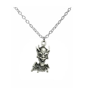 Slayer Rock Metal Tarz Zincir Kolye (Gümüş)
