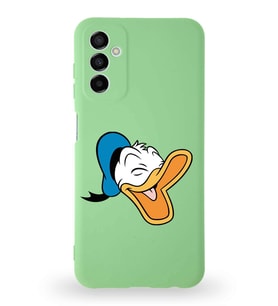 Samsung Galaxy M13 Uyumlu Lansman Kılıf Altı Kapalı İçi Kadife  Donald Duck-E Tasarımlı  Kapak (Şeffaf)