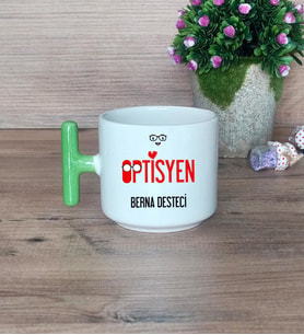Optisyen Hediye Sepeti Kupa Bardak T Kulplu, Kalemlik ve Ahşap Telefon Standı Tıp Bayramı Hediyesi (Model 8)