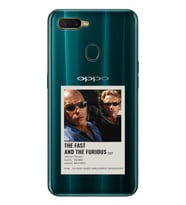 Oppo A5S/AX7/A12 Uyumlu Hızlı ve Öfkeli Minimalist Poster Desenli Şeffaf Telefon Kılıfı