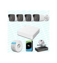 Provzen Hikvision 4 IP Kameralı 4MP 1440P Mikrofonlu Güvenlik Kamerası