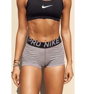 Nike Pro 3 inch 7.5cm Training Fit Shorts Gray Kadın Tayt Şort Kısa Gri