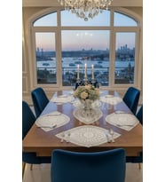 Nakışlı Supla Runner Seti Modern Amerikan Servis Takımı 6 Kişilik Set