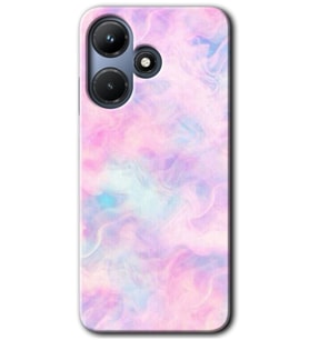 İnfinix Hot 30i Kılıf HD Desen Baskılı Kılıf - Pembe-Duman