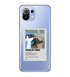 Xiaomi Mi 11 Lite Uyumlu Regular Show Mordecai ve Rigby Desenli Şeffaf Telefon Kılıfı