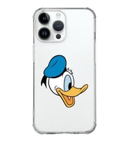 Apple iPhone 14 Pro Max Uyumlu Köşe Korumalı Antişok Kapak  Donald Duck Tasarımlı Şeffaf  Kılıf