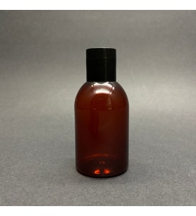 50 cc Amber Pet Şişe  - Siyah Kapaklı- 50ml Kahverengi Plastik Şişe- x 10 Adet
