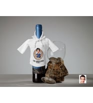 BK Gift Kişiye Özel Karikatürlü Mini Beyaz İçki Şişesi Tişörtü , Ev Bar Dekoru, Viski, Şarap, Votka, Rakı Şişesi Tişörtü, Ev Barı-14