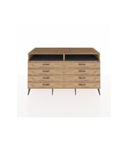 Kronos Konsol 2 Raflı 8 Çekmeceli  176x59x99 Çam-Antrasit/Çam
