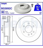 DELPHI BG5092C Fren Diski On A9104210000 A9104210100 (2 Adet Fiyatıdır)