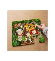Hayvanlar ve Çocuklar Tasarımlı 24 Parça Ahşap Çocuk Puzzle MPK0239