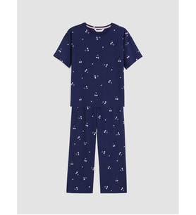 LCW DREAM Lacivert Kiraz Baskılı Kadın Pijama Takımı