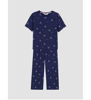 LCW DREAM Lacivert Kiraz Baskılı Kadın Pijama Takımı