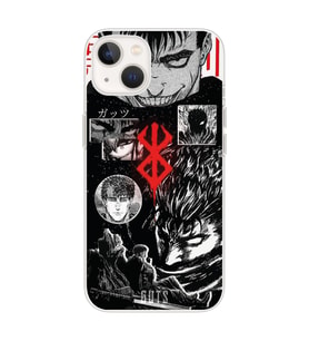 Iphone 14 Uyumlu Berserk Anime Tasarımlı Şeffaf Telefon Kılıfı