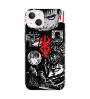 Iphone 14 Uyumlu Berserk Anime Tasarımlı Şeffaf Telefon Kılıfı