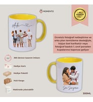 MOMENTO - HD Fotoğraf Baskılı Premium Kalite Isıya Duyarlı & Ücretsiz Netleştirme - 330ml Kupa Bardak-Solmama Garantili - Sevgiliye, Aileye, Doğum Günü, Yıl Dönümü, Anneler Günü & Babalar Günü Hediyesi