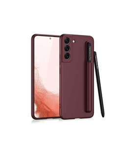 Samsung Galaxy S22 Plus Uyumlu Kılıf Zore Kalemli Ays Kapak (Koyu Mor)