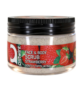 Ostwint Yüz Vücut Peeling Scrub Çilek 300ml Cilt Temizleyici Pürüssüzleştirici Dolaşımı Hızlandırıcı