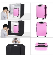 Monozone Fotoğraf Stüdyosu Profesyonel Çadır Kiti Led Işıklı 80x80 Cm Taşıma Çantalı Ürün Fotoğraf Çekim Çadırı Pratik Katlanabilir Aydınlatma Çadırı