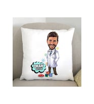 Çocuk Doktoru Karikatürlü Yastık