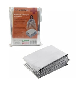 Madfox Emergency Blanket Acil Durum Battaniyesi 210*140cm MZ (Gümüş)