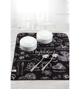 Baskılı Bulaşık Kurutma Matı 42x52 Cm Kurulama Bezi Örtüsü Mf-072