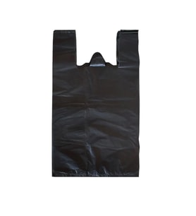 Siyah Dökme Market Poşeti Torbası - Hışır Atlet Poşet - Büyük Boy - 30 x 60 Cm. - 5 Kg.