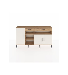 Arges Konsol 5 Raflı 2 Çekmeceli 3 Kapaklı 176x30x99 Çam-Aytaşı/Çam