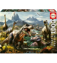 Educa 1000 Parça Puzzle Vahşi Dinozorlar - 19924 - Fierce Dinosaurs