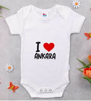 BK Kids I Love Ankara Tasarımlı Bebek Body Zıbın - Model 1