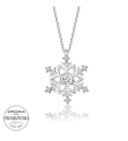 Swarovski Taşlı Gümüş Kartanesi Bayan Kolye