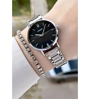 Casio CSISTE160 Kadranı Siyah Kordonu Gümüş Renk Kadın Kol Saati