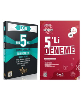 Liderler Karması 8. Sınıf LGS Tüm Dersler Çıkmış Sorular Son 5 Yıl ve Ünlü 5 li Deneme Seti 2 Kitap