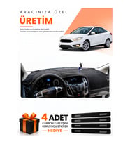FORD FOCUS 3.5 SEDAN (2014-2018) Uyumlu Torpido Koruma Örtüsü Oto Kılıfı - Siyah