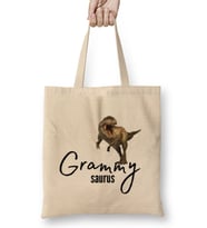 Grammysaurus Gifts Grammy Saurus Bez Çanta Uzun Saplı
