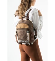 Amazing Ventis Vegan Deri Sırt Çantası 30*27 Cm Retro Vegan Deri İster Elde Sırt Sırtta Fonksiyonel