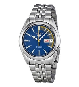 Seiko 5 SNK371K1 Otomatik  Çelik Gri Sarı,Mavi Kadran 39 mm Erkek Kol Saati