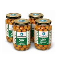 MarmaraBirlik Yesil Zeytin 400 gr Cam XS-2XS x 4 Adet