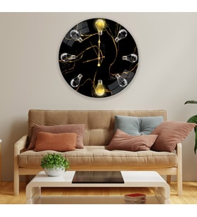 Ampul Desenli Cam Saat - 60 cm