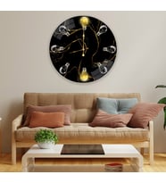 Ampul Desenli Cam Saat - 60 cm